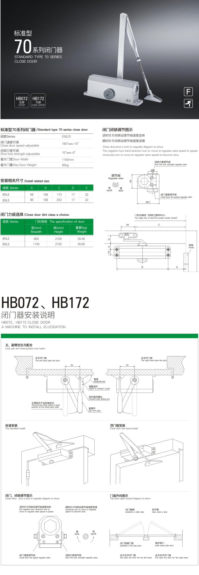 上海門窗五金標(biāo)準(zhǔn)型閉門器