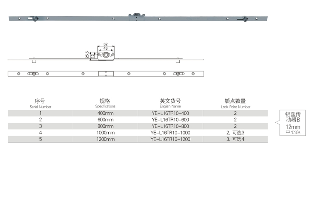 上海門窗五金鋁塑傳動器