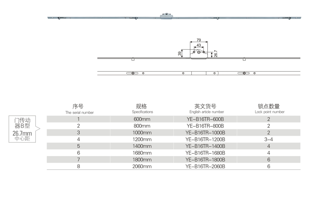 上海門窗五金門傳動器